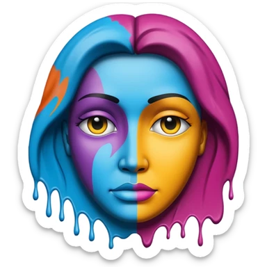 Graffit humani painting top wall sticker