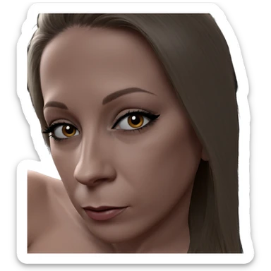 portrait of a girl sticker