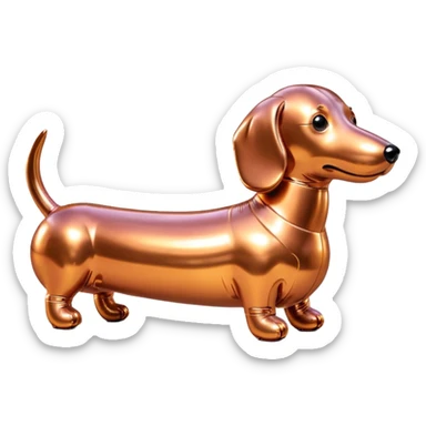 SPAM meat jeff koons style inflatable dachshund shund art sculpture sticker
