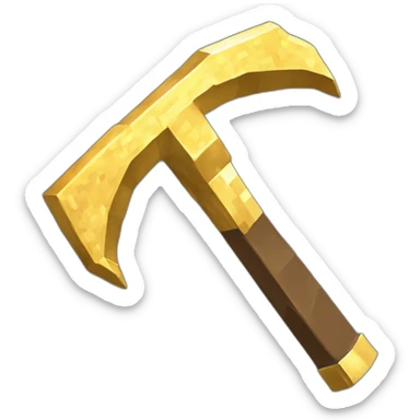 Pickaxe gold Minecraft sticker