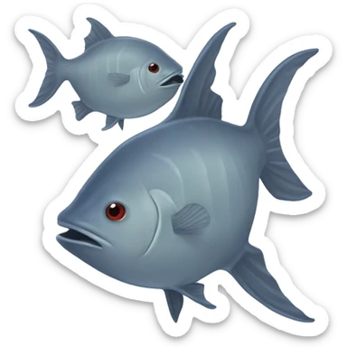 ocean sunfish - gray Mola  sticker