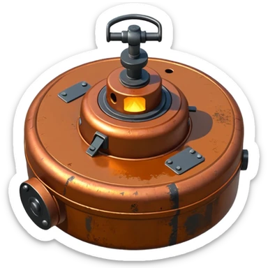 generate a realistic anti-tank mine that can be carried by a drone sticker
