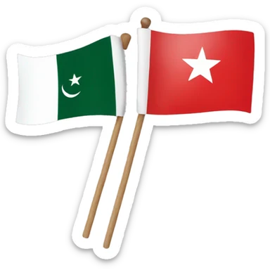 Mix flag Pakistan and Poland sticker