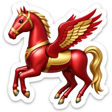 Pegasus horse with Ironman armor  sticker