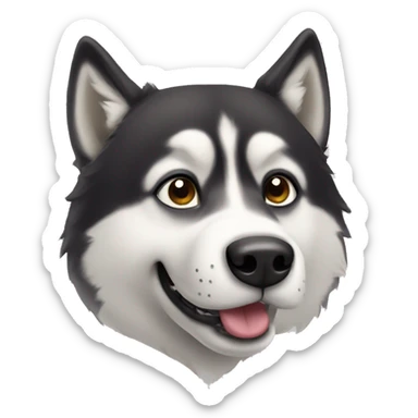Husky dog face sticker