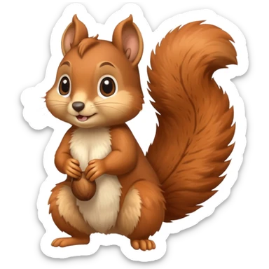 Cute squarrel full body with legs and all sticker