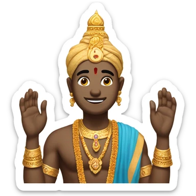 Sri rama saying namaste with grace sticker