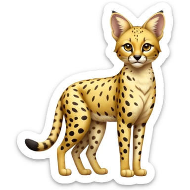 Serval-Ocelot-Cheetah-hybrid, full body sticker