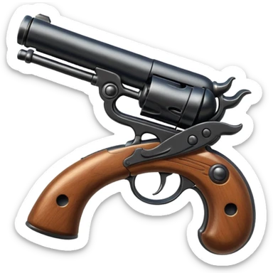 flintlock pistol sticker