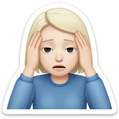 hands covering eyes, embarassed sticker