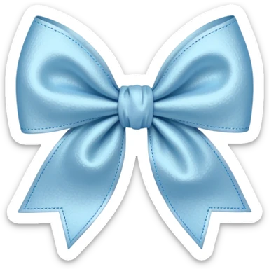 artsy bow delicate pastel blue colour sticker