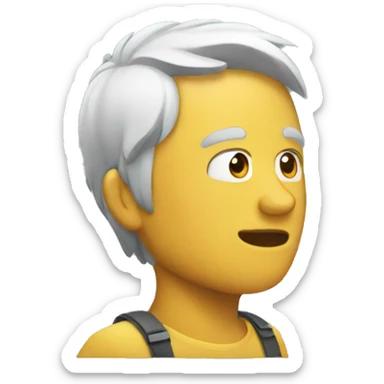 Girando la cabeza sticker