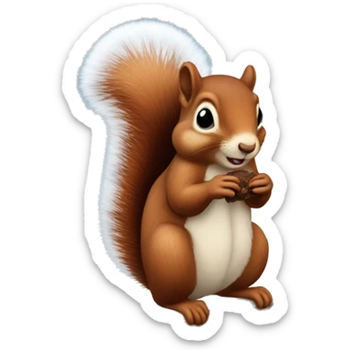 squirrels, winter sticker