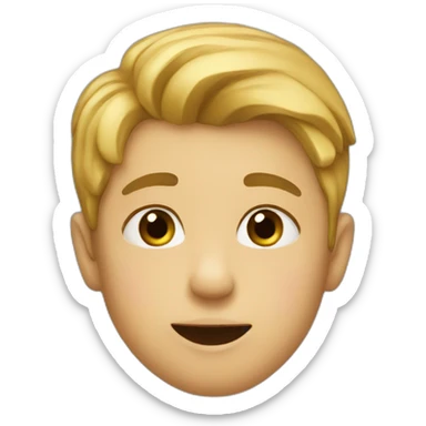 A boy who sends kisses sticker