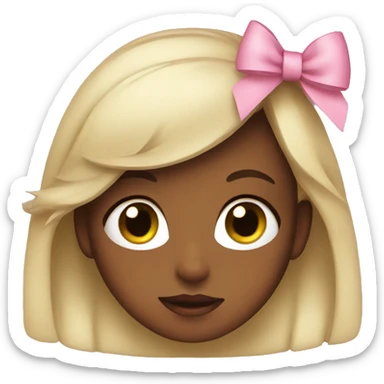 Girl with Bows sticker