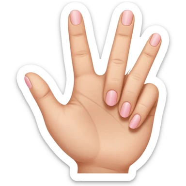This emoji:🤙 but the lowest tumb is cut sticker