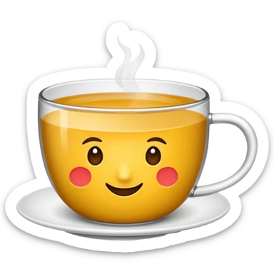 Küçük bardakta çay sticker