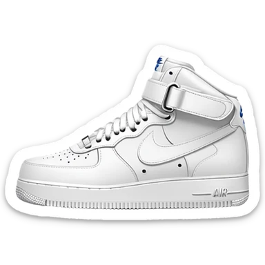 Two white Nike Air Force 1 sneakers facing each other sticker
