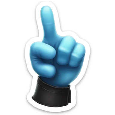 thumb up, magical style, gothic glove sticker