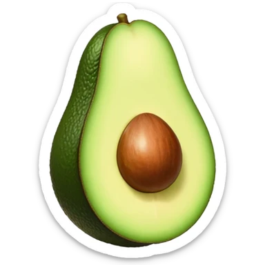 aguacate con labios con sticker