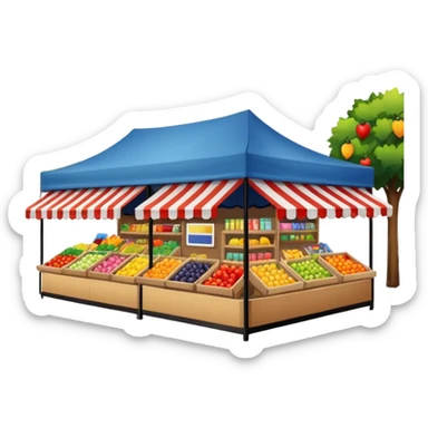 Outdoor pop-up market sticker