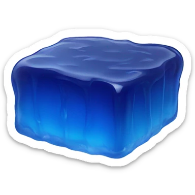 square blue jelly slab  sticker