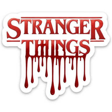 Stranger things logo sticker