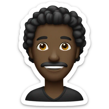 Hombre negro con rodete  sticker