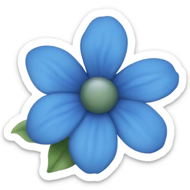 Aesthetic blue flower sticker
