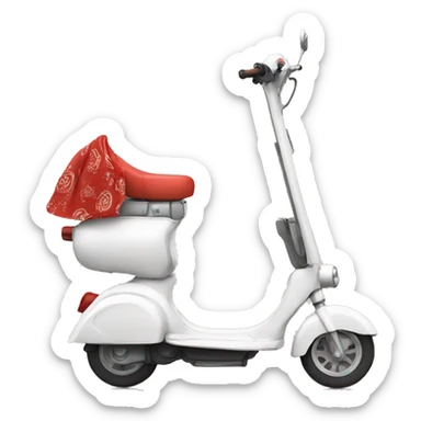 Scooter avec bandana rouge sticker