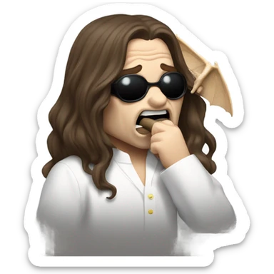 ozzy osbourne biting a bat sticker