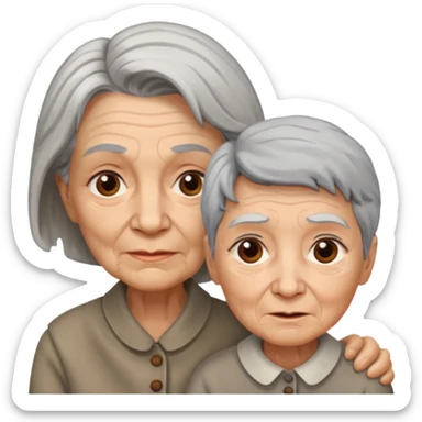 lo mismo que estas haciendo solo coloca alado de la abuela un hombre joven  sticker