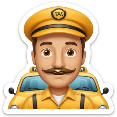 Taxi driver sticker