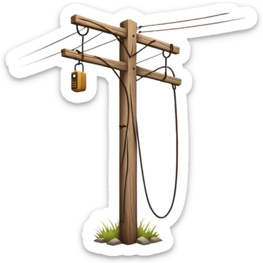 A telephone pole. sticker
