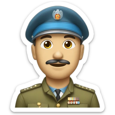 un militaire poilu sticker