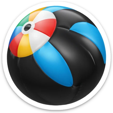 black beach ball sticker