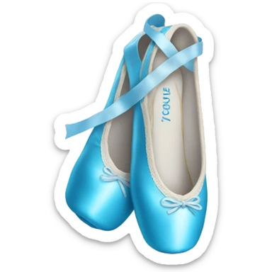 blue ballet pointe shoes sticker