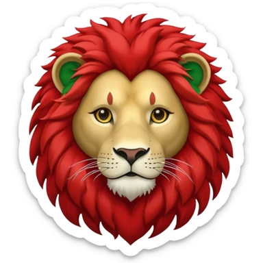 ❤️🤍🦁💚 sticker