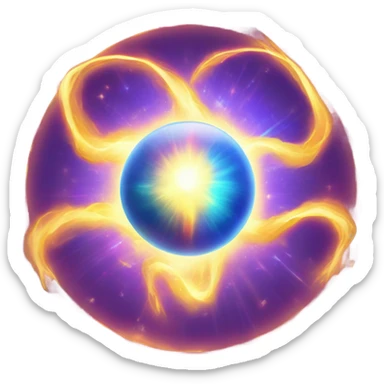 Orb of energy glowing  sticker
