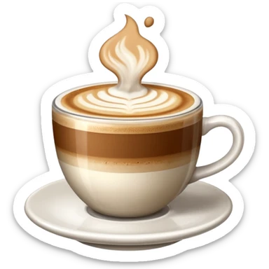 Genera un emoji di una  tazzina di cappuccino senza emoticon sticker