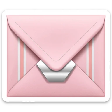 cute pastel pink envelope with paper sticking out sticker
