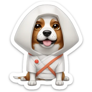 Dog dressed as nigiri sticker