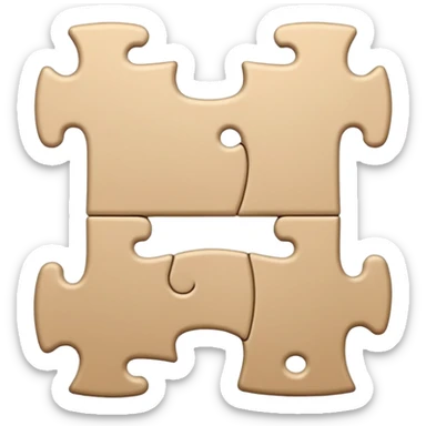 beige puzzle piece 🧩 sticker
