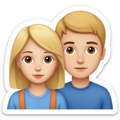 Brother and sister sticker