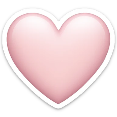 Light pink heart sticker