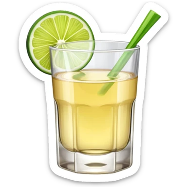 Shot of tequila sticker