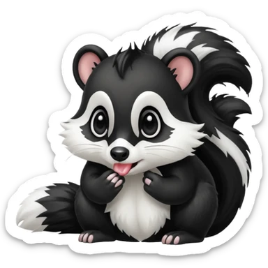 SKUNK HOLDING HIS NOSE sticker