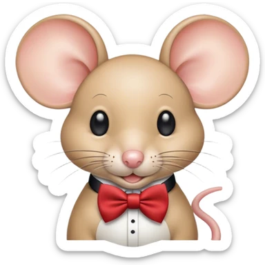 Ratón con lazo sticker
