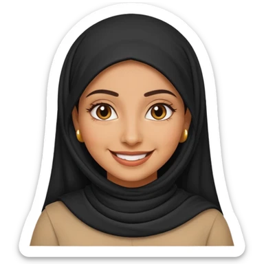 Tête jolie femme emoji arabe Réal sticker