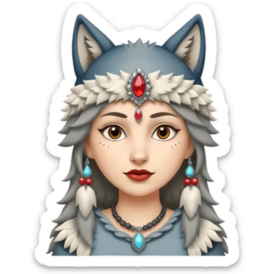 Wolf Jagd frau sticker
